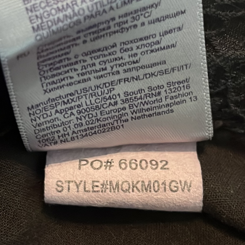 NYDJ Women's Cactus Flower Skimmer Pants Black Size 10 - Picture 11 of 12